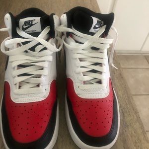 Nike black and red and white size 8